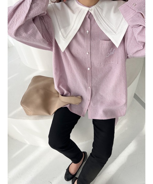 JUMELLE（ジュメロ）の「２ＷＡＹビッグシャツ（シャツ/ブラウス・レディース・ピンク/ブルー・FREE）」の21枚目の写真