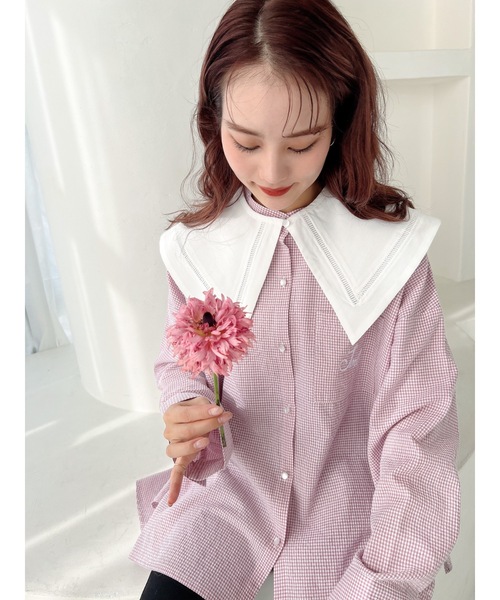 JUMELLE（ジュメロ）の「２ＷＡＹビッグシャツ（シャツ/ブラウス・レディース・ピンク/ブルー・FREE）」の22枚目の写真