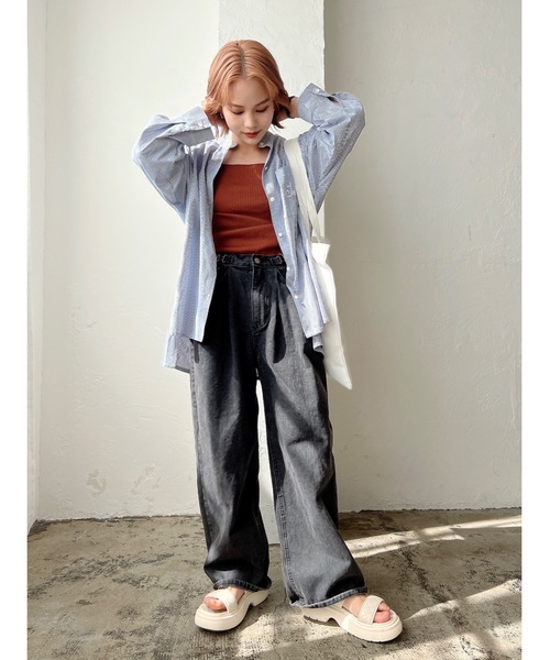 JUMELLE（ジュメロ）の「２ＷＡＹビッグシャツ（シャツ/ブラウス・レディース・ピンク/ブルー・FREE）」の12枚目の写真