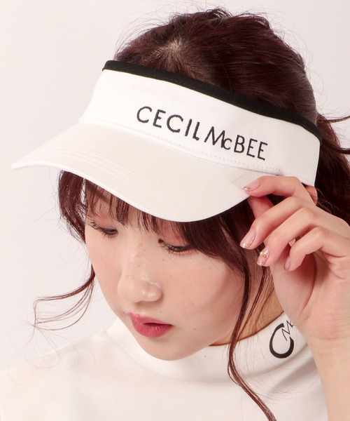 セール Cecil Mcbee Green ロゴバイザー サンバイザー Cecil Mcbee セシルマクビー のファッション通販 Zozotown