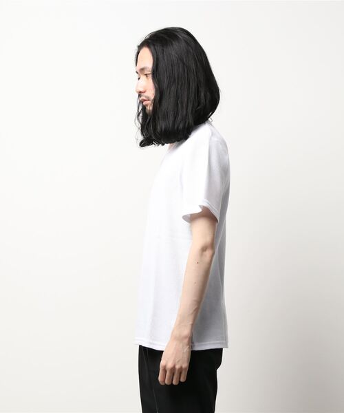 SKKONE（スコーネ）の「T/C ワッフル クルーネック 半袖サーマルTシャツ（Tシャツ/カットソー・メンズ・杢グレー/ホワイト/ブラック/カーキ・L/LL/M）」の5枚目の写真