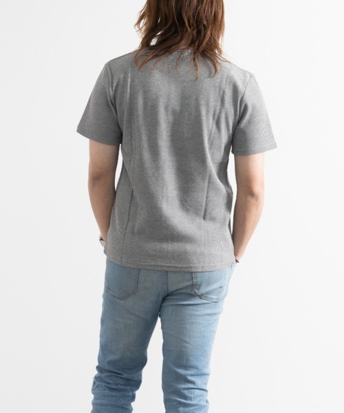 SKKONE（スコーネ）の「T/C ワッフル クルーネック 半袖サーマルTシャツ（Tシャツ/カットソー・メンズ・杢グレー/ホワイト/ブラック/カーキ・L/LL/M）」の8枚目の写真