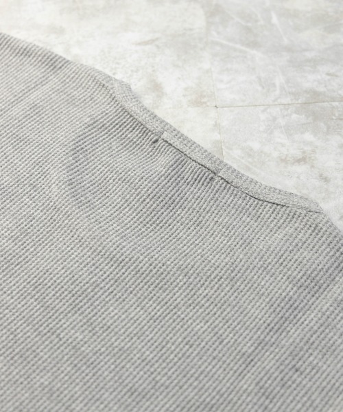 SKKONE（スコーネ）の「T/C ワッフル クルーネック 半袖サーマルTシャツ（Tシャツ/カットソー・メンズ・杢グレー/ホワイト/ブラック/カーキ・L/LL/M）」の15枚目の写真
