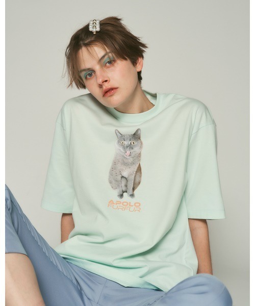 FURFUR　ファーファー　マシュマロ　Tシャツ　白　ネコTシャツ FURFUR（ファーファー）の「マシュマロTシャツ（Tシャツ/カットソー
