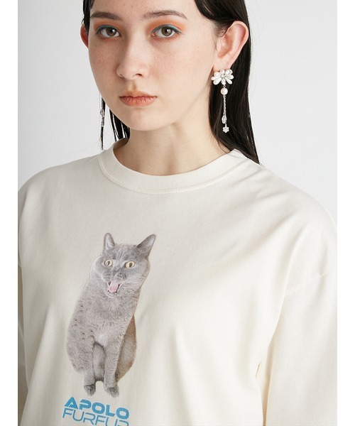 fur fur - 新品ファーファー猫プリント長袖F FURFUR（ファーファー）の「FUR FUR 猫プリントオーバーサイズ