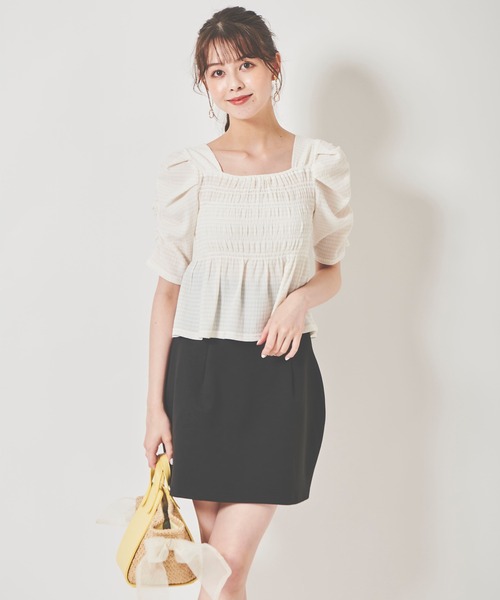 31 Sons de mode（トランテアン　ソン　ドゥ　モード）の「ウエスト切替スカショーパン（その他パンツ・レディース・ブラック/ベージュ・36/38）」の11枚目の写真