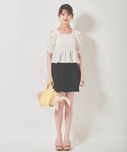 31 Sons de mode（トランテアン　ソン　ドゥ　モード）の「ウエスト切替スカショーパン（その他パンツ・レディース・ブラック/ベージュ・36/38）」の13枚目の写真