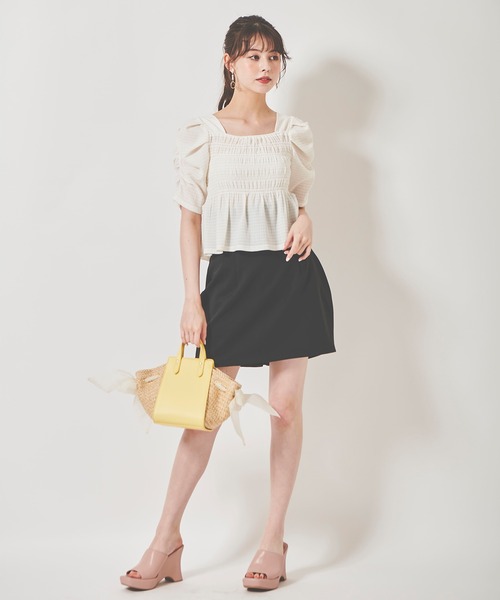 31 Sons de mode（トランテアン　ソン　ドゥ　モード）の「ウエスト切替スカショーパン（その他パンツ・レディース・ブラック/ベージュ・36/38）」の12枚目の写真