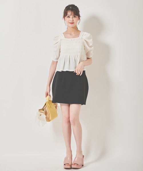 31 Sons de mode（トランテアン　ソン　ドゥ　モード）の「ウエスト切替スカショーパン（その他パンツ・レディース・ブラック/ベージュ・36/38）」の14枚目の写真