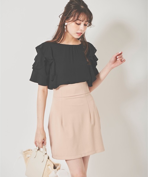 31 Sons de mode（トランテアン　ソン　ドゥ　モード）の「ウエスト切替スカショーパン（その他パンツ・レディース・ブラック/ベージュ・36/38）」の16枚目の写真