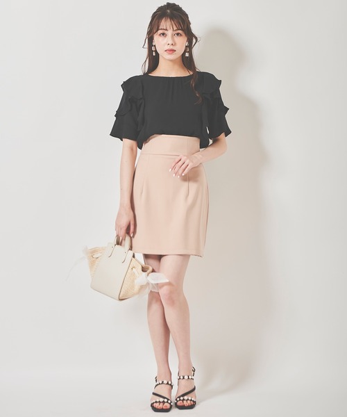 31 Sons de mode（トランテアン　ソン　ドゥ　モード）の「ウエスト切替スカショーパン（その他パンツ・レディース・ブラック/ベージュ・36/38）」の22枚目の写真