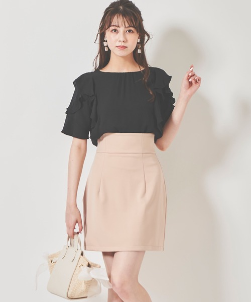 31 Sons de mode（トランテアン　ソン　ドゥ　モード）の「ウエスト切替スカショーパン（その他パンツ・レディース・ブラック/ベージュ・36/38）」の17枚目の写真