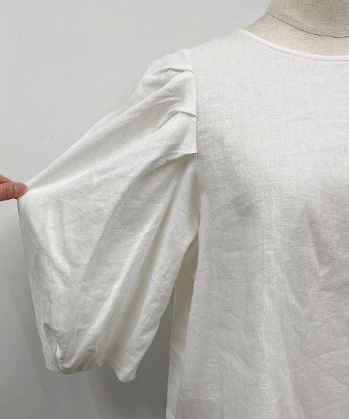 PICCIN（ピッチン）の「タックスリーブブラウス（シャツ/ブラウス・レディース・イエロー/グリーン/オフホワイト・M）」の13枚目の写真