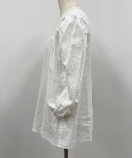 PICCIN（ピッチン）の「タックスリーブブラウス（シャツ/ブラウス・レディース・イエロー/グリーン/オフホワイト・M）」の9枚目の写真