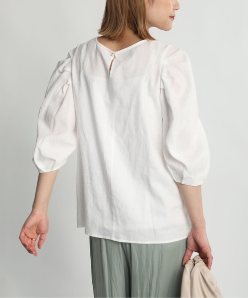 PICCIN（ピッチン）の「タックスリーブブラウス（シャツ/ブラウス・レディース・イエロー/グリーン/オフホワイト・M）」の20枚目の写真