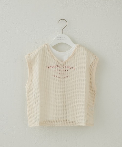 CIAOPANIC TYPY（チャオパニックティピー）の「【KIDS】【Tee付】2wayメッシュベスト（ベスト・キッズ・ホワイト/グリーン・SMALL/MEDIUM/LARGE/X-LARGE/XX-LARGE）」の5枚目の写真