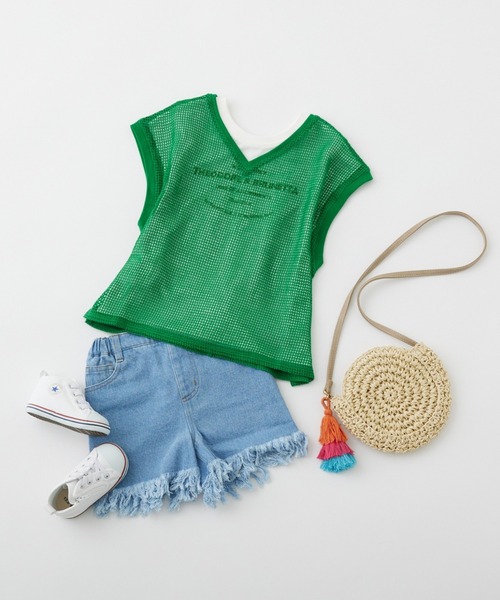 CIAOPANIC TYPY（チャオパニックティピー）の「【KIDS】【Tee付】2wayメッシュベスト（ベスト・キッズ・ホワイト/グリーン・SMALL/MEDIUM/LARGE/X-LARGE/XX-LARGE）」の4枚目の写真