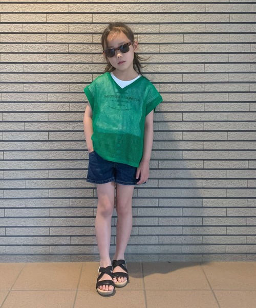 CIAOPANIC TYPY（チャオパニックティピー）の「【KIDS】【Tee付】2wayメッシュベスト（ベスト・キッズ・ホワイト/グリーン・SMALL/MEDIUM/LARGE/X-LARGE/XX-LARGE）」の22枚目の写真
