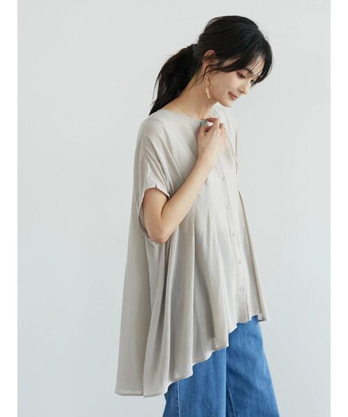 CRAFT STANDARD BOUTIQUE(クラフトスタンダードブティック)の「ヴィンテージボイルタックドレーブチュニック *◆(シャツ/ブラウス・レディース・グリーン/ベージュ/オフホワイト/ブラック・FREE)」の13枚目の写真