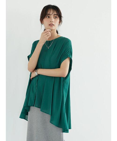 CRAFT STANDARD BOUTIQUE(クラフトスタンダードブティック)の「ヴィンテージボイルタックドレーブチュニック *◆(シャツ/ブラウス・レディース・グリーン/ベージュ/オフホワイト/ブラック・FREE)」の17枚目の写真