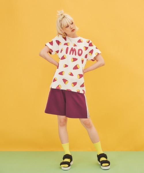 PUNYUS（プニュズ）の「フード総柄Ｔシャツ(IMO)（Tシャツ/カットソー・レディース・パープル・3/1/2/4）」の9枚目の写真