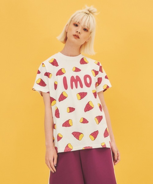 PUNYUS（プニュズ）の「フード総柄Ｔシャツ(IMO)（Tシャツ/カットソー・レディース・パープル・3/1/2/4）」の13枚目の写真