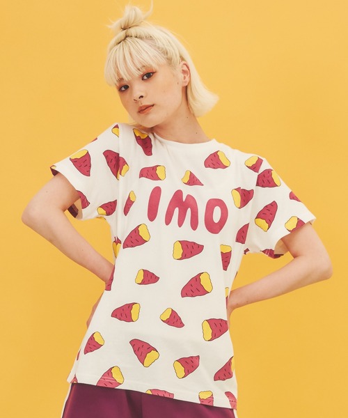 PUNYUS（プニュズ）の「フード総柄Ｔシャツ(IMO)（Tシャツ/カットソー・レディース・パープル・3/1/2/4）」の14枚目の写真