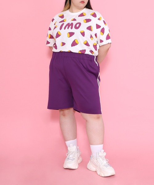 PUNYUS（プニュズ）の「フード総柄Ｔシャツ(IMO)（Tシャツ/カットソー・レディース・パープル・3/1/2/4）」の18枚目の写真