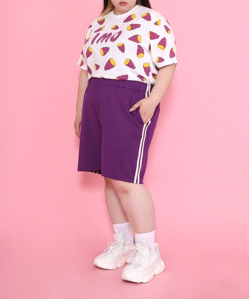 PUNYUS（プニュズ）の「フード総柄Ｔシャツ(IMO)（Tシャツ/カットソー・レディース・パープル・3/1/2/4）」の17枚目の写真