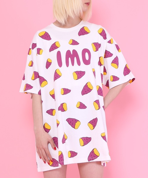 PUNYUS（プニュズ）の「フード総柄Ｔシャツ(IMO)（Tシャツ/カットソー・レディース・パープル・3/1/2/4）」の22枚目の写真