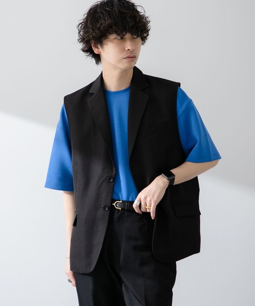 SENSE OF PLACE by URBAN RESEARCH（センスオブプレイスバイアーバンリサーチ）の「『わたべ×SOP』『WEB/一部店舗限定』テーラードベスト（ベスト・メンズ・ブラック/ネイビー・MEDIUM/LARGE）」の18枚目の写真
