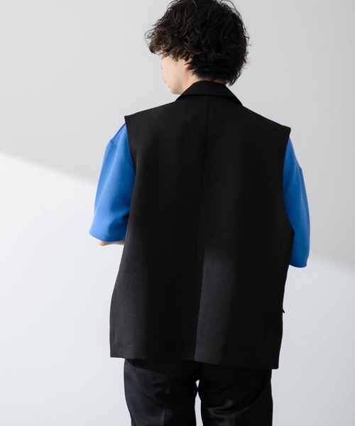 SENSE OF PLACE by URBAN RESEARCH（センスオブプレイスバイアーバンリサーチ）の「『わたべ×SOP』『WEB/一部店舗限定』テーラードベスト（ベスト・メンズ・ブラック/ネイビー・MEDIUM/LARGE）」の15枚目の写真
