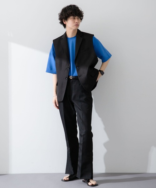 SENSE OF PLACE by URBAN RESEARCH（センスオブプレイスバイアーバンリサーチ）の「『わたべ×SOP』『WEB/一部店舗限定』テーラードベスト（ベスト・メンズ・ブラック/ネイビー・MEDIUM/LARGE）」の12枚目の写真