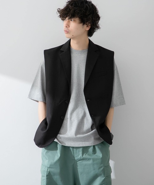 SENSE OF PLACE by URBAN RESEARCH（センスオブプレイスバイアーバンリサーチ）の「『わたべ×SOP』『WEB/一部店舗限定』テーラードベスト（ベスト・メンズ・ブラック/ネイビー・MEDIUM/LARGE）」の9枚目の写真