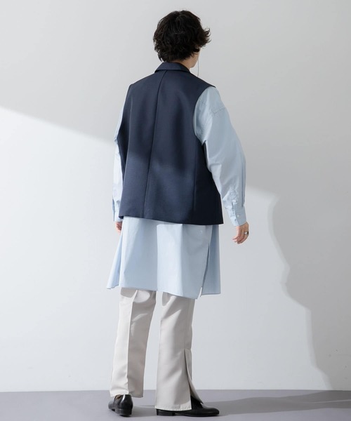 SENSE OF PLACE by URBAN RESEARCH（センスオブプレイスバイアーバンリサーチ）の「『わたべ×SOP』『WEB/一部店舗限定』テーラードベスト（ベスト・メンズ・ブラック/ネイビー・MEDIUM/LARGE）」の14枚目の写真