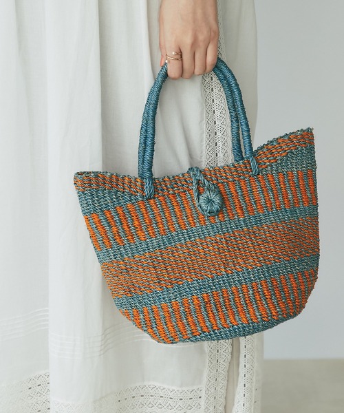 un dix cors（アンディコール）の「NESS CRAFT(ネス クラフト)　アバカカラーカゴバッグ（かごバッグ・レディース・オレンジ・FREE）」の2枚目の写真