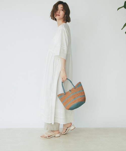 un dix cors（アンディコール）の「NESS CRAFT(ネス クラフト)　アバカカラーカゴバッグ（かごバッグ・レディース・オレンジ・FREE）」の5枚目の写真