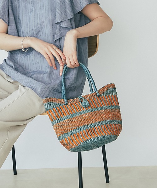 un dix cors（アンディコール）の「NESS CRAFT(ネス クラフト)　アバカカラーカゴバッグ（かごバッグ・レディース・オレンジ・FREE）」の9枚目の写真