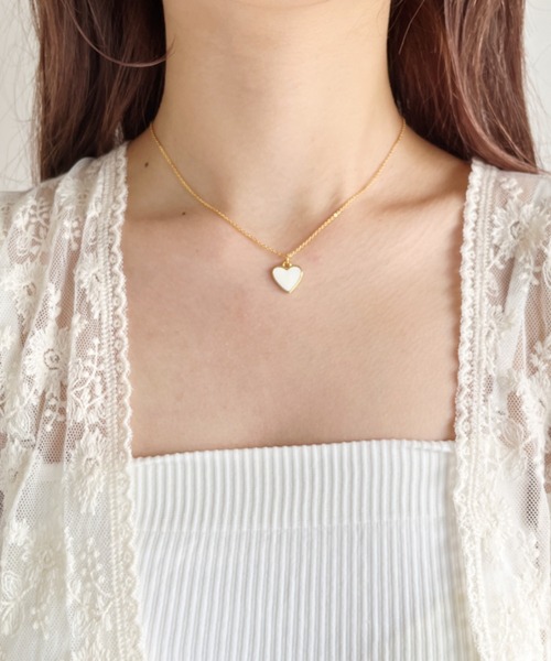 at12:03（アットイチニーゼロサン）の「ハートモチーフネックレス（ネックレス・レディース・ホワイト/ブラック/レッド・FREE）」の11枚目の写真