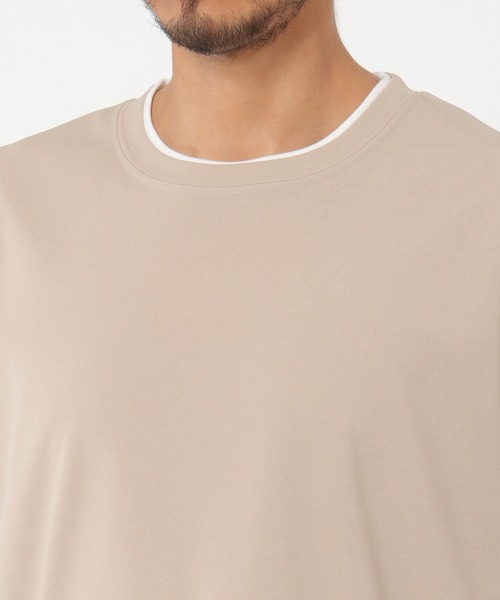 ikka(イッカ)の「マルチファンクションフェイクベストTシャツ(Tシャツ/カットソー・メンズ・グリーン/ベージュ/オリーブ/ネイビー/ピンク・M/S/XL/L)」の20枚目の写真