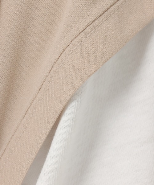 ikka(イッカ)の「マルチファンクションフェイクベストTシャツ(Tシャツ/カットソー・メンズ・グリーン/ベージュ/オリーブ/ネイビー/ピンク・M/S/XL/L)」の21枚目の写真