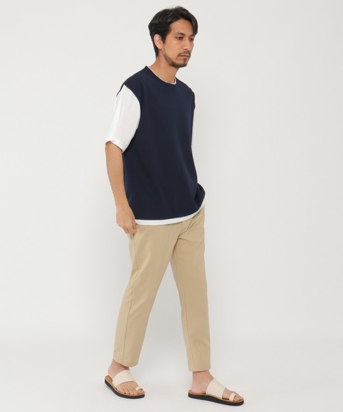 ikka(イッカ)の「マルチファンクションフェイクベストTシャツ(Tシャツ/カットソー・メンズ・グリーン/ベージュ/オリーブ/ネイビー/ピンク・M/S/XL/L)」の11枚目の写真