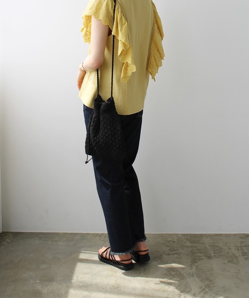 GeeRA（ジーラ）の「柄編みかごショルダーバッグ（ショルダーバッグ・レディース・ブラック/シルバー/ゴールド・FREE）」の5枚目の写真