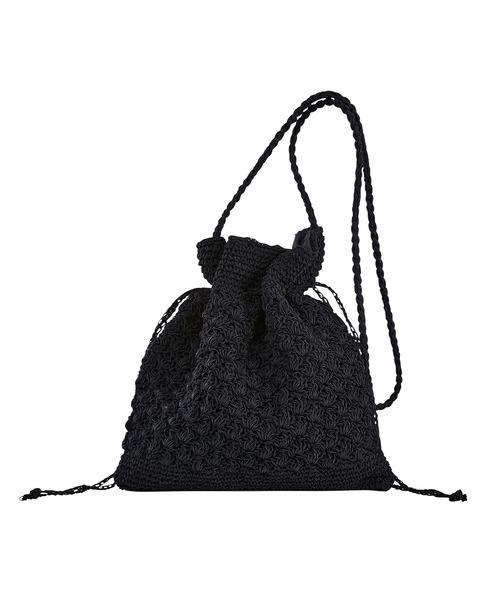 GeeRA（ジーラ）の「柄編みかごショルダーバッグ（ショルダーバッグ・レディース・ブラック/シルバー/ゴールド・FREE）」の11枚目の写真