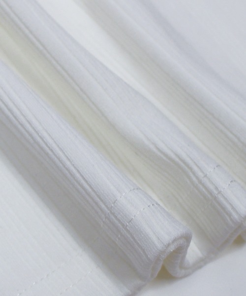 [一部追加予約]シアー切替クルーネックプルオーバー