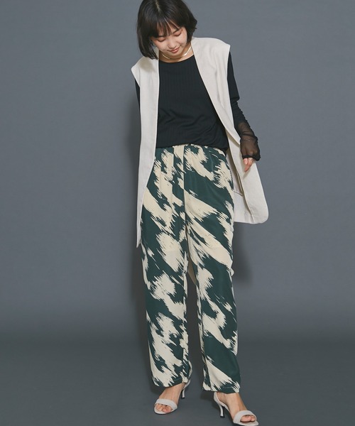 [一部追加予約]シアー切替クルーネックプルオーバー