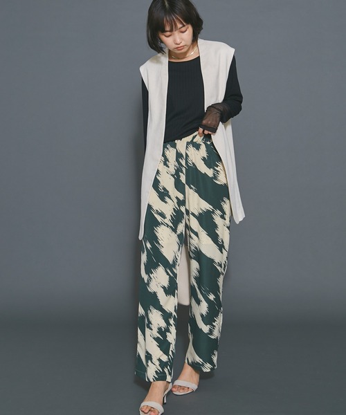 [一部追加予約]シアー切替クルーネックプルオーバー