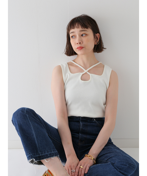 JOINT WORKS（ジョイントワークス）の「2WAYデザインタンクトップ（タンクトップ・レディース・ホワイト/ブラック・FREE）」の20枚目の写真