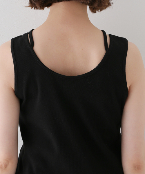 JOINT WORKS（ジョイントワークス）の「2WAYデザインタンクトップ（タンクトップ・レディース・ホワイト/ブラック・FREE）」の14枚目の写真