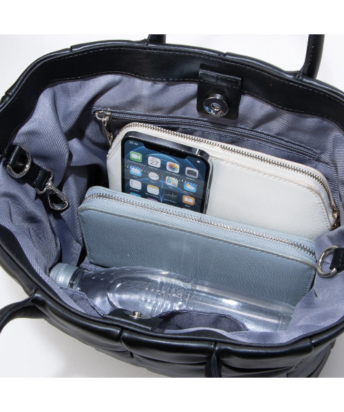 cache cache(カシュ カシュ)の「カシュカシュ cachecache / パッチワークボンディング2wayトート(トートバッグ・レディース・グリーン/ベージュ系その他/ラベンダー/ブラック/アイボリー/グレー・FREE)」の12枚目の写真
